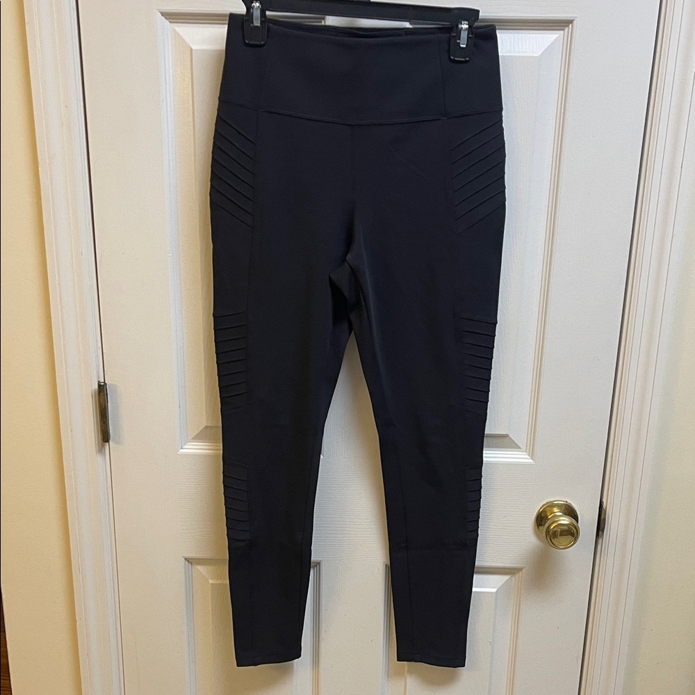 Athleta Black Textured Leggings